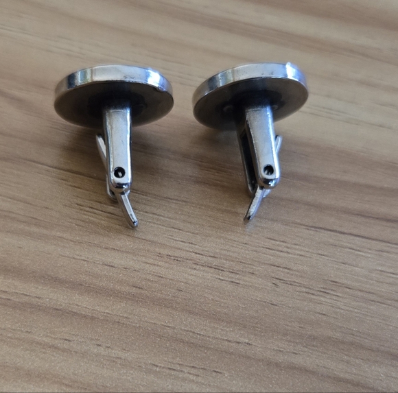 Vintage Royal King's Crown & Laurel Wreath Silver Tone Mens Cufflinks Old Money - Picture 5 of 5